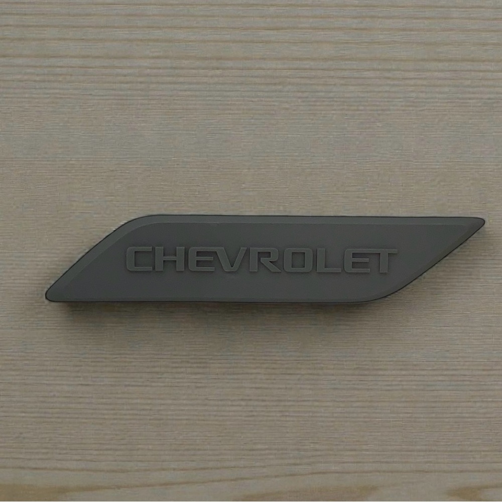 OEM Chevrolet Side Fender Badge Emblem Trim Gray 7” Clip-On Preowned